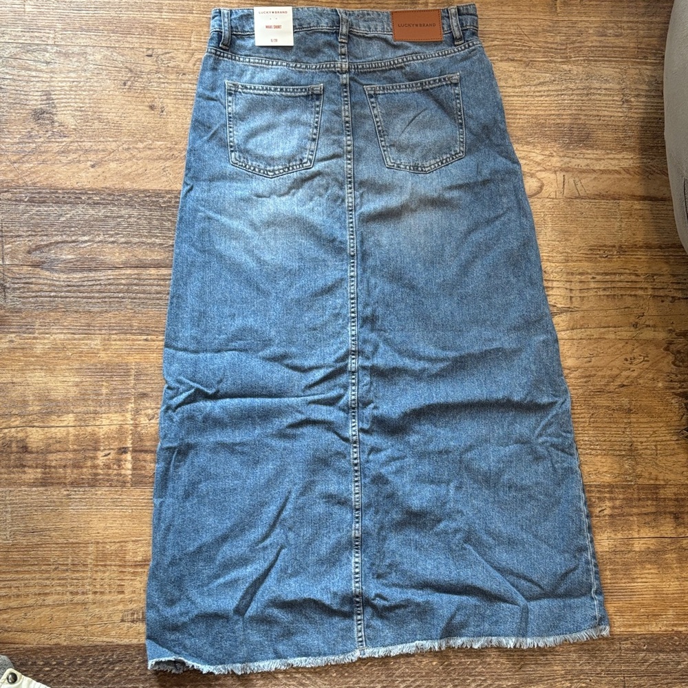 Lucky Brand Blue Denim Maxi Skirt - Picture 3 of 3